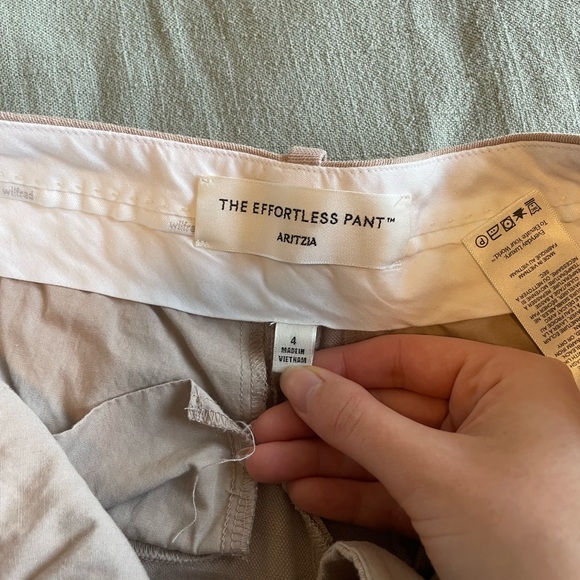 Aritzia The Effortless Pant in Light Taupe - Picture 3 of 5